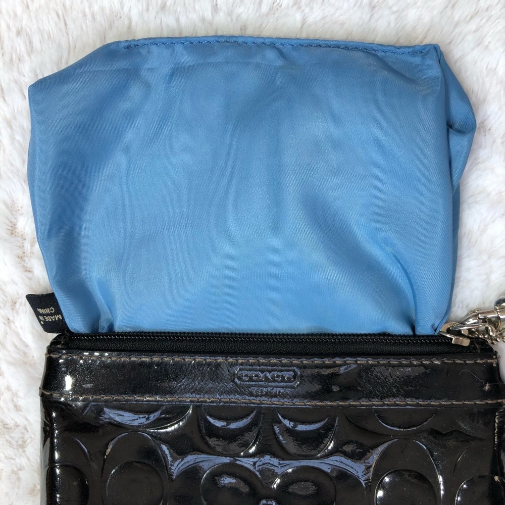 Coach Embossed Patent Leather Wristlet - Picture 5 of 9